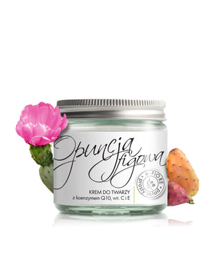 Anti-wrinkle cream with prickly pear oil, coenzyme Q10, vitamin C and E-Fiore