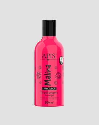 Naturalny żel pod prysznic o malinowym zapachu z kwasem hialuronowym Fruit Shot Apis
