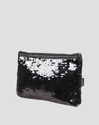 Perfectly Shimmering Black Swan Sequin Makeup Bag by Affect