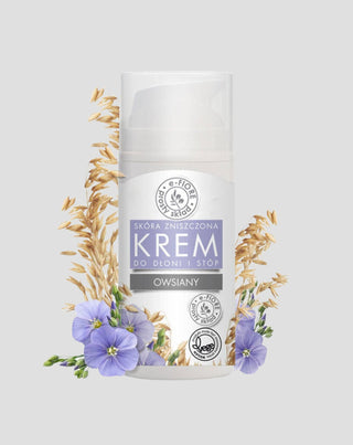 Oat cream with flax and orange oil for hands and feet E-Fiore - 1