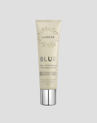 Lumene Blur 0 Light Ivory up to 16h high coverage smoothing foundation with SPF 15