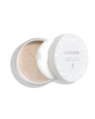 Lumene Sheer Finish Loose Translucent powder absorbing excess sebum
