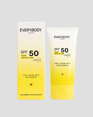 High SPF 50 moisturizing face cream with niacinamide Everybody London