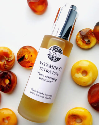 Serum Vitamin C Tetra 15% Time-reversing treatment z bursztynem i żeń-szeniem BIOUP_1