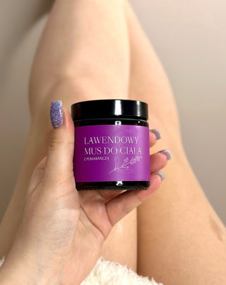 Lavender Body Mousse for Irritated and Dehydrated Skin with Lavender Oil Mglife