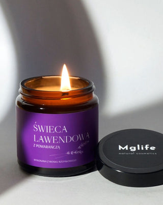 Rapeseed Wax Candle Lavender and Orange with 100% Cotton Wick Mglife