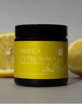 Mglife Citrus lemon, mint, and citronella scented candle