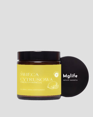 Mglife Citrus lemon, mint, and citronella scented candle