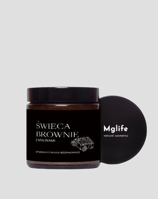 Mglife Raspberry Brownie scented vegan rapeseed candle 120 ml