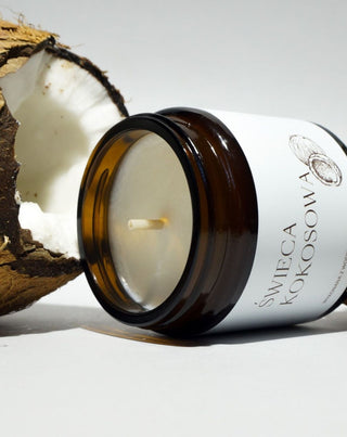 Mglife vegan rapeseed candle with cotton wick with coconut scent120ml
