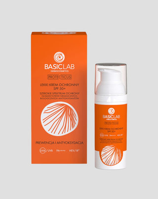 Light SPF 50+ Protective Cream with Bilberry Extract and Hemp Oil Basiclab - 1