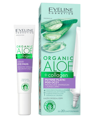4-in-1 Liquid Eye Patches with Aloe and Collagen, Reducing Wrinkles and Crow's Feet Eveline