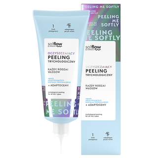 Trichological scalp scrub with the scent of a refreshing tropical cocktail so!flow