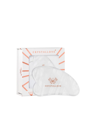 Facial Gua Sha Massage Plate with Rhinestone Cleansing Properties Crystallove
