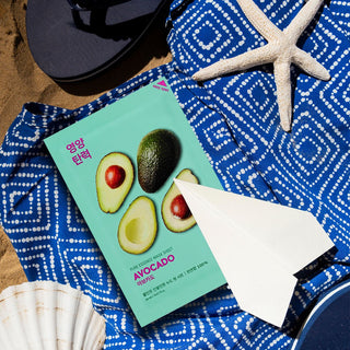 Cotton Sheet Mask with Avocado Extract Pure Essence Holika Holika