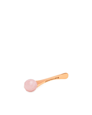 3D Eye Massager with Rose Quartz and Cream Applicator Crystallove