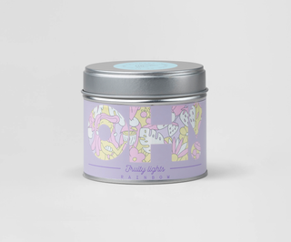 Oh!Tomi Fruity Lights decorative rainbow scented candle 40-hour burn time