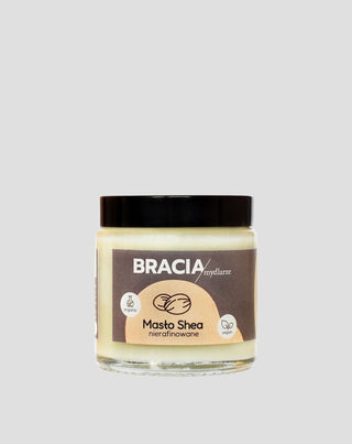 Unrefined shea butter with vitamins A and E soothing and moisturizing Bracia Mydlarze - 1