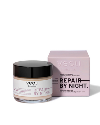 Veoli Botanica Second skin Repair by night face cream with lipid protection