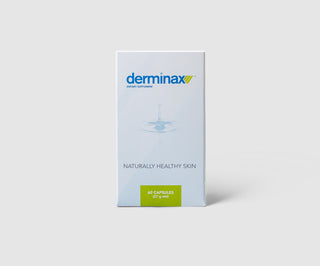 Derminax tablets with zinc and vitamins C, E and B2 for acne, blemishes and imperfections