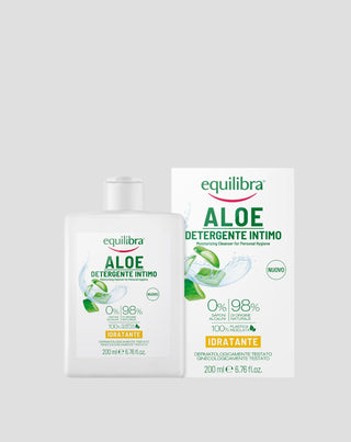 Equilibra SLS moisturising intimate hygiene gel based on aloe vera without parabens and