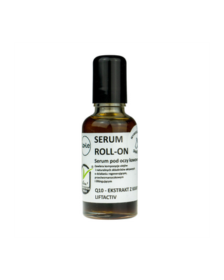 Coffee eye roll-on serum that reduces puffiness and has a firming effect La-Le