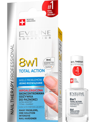 Concentrated Nail Conditioner, 8-in-1 Total Action Eveline