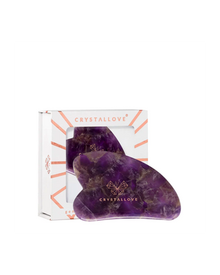 Facial Gua Sha Massage Stone for Harmony and Relaxation Amethyst Crystallove