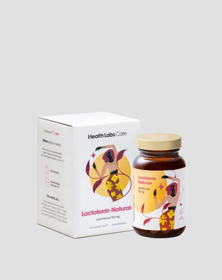 Dietary Supplement with Lactoferrin 150 mg from Cow's Milk Lactoferrin Natural+ Health Labs Care 30 Capsules