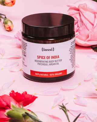 Iossi Spice of India body butter with Omega 6 and 9 acids with an herbal-spicy scent