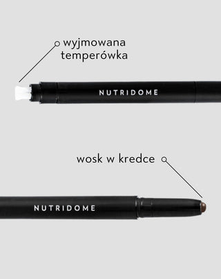 Nutridome brown eyebrow wax with castor oil with a lamination effect