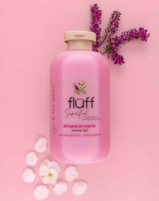 Fluff kudzu and orange blossom shower gel to delay skin aging process