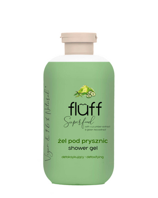 Fluff green tea and cucumber cleansing skin toning shower gel
