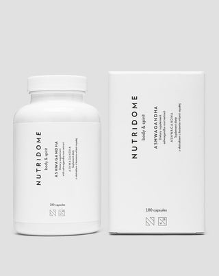 Ashwagandha indyjski żeń-szeń tabletki redukujące stres Nutridome 180 kapsułek_2