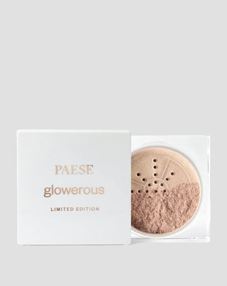 Powder highlighter for face and body Glowerous 02 gold Paese