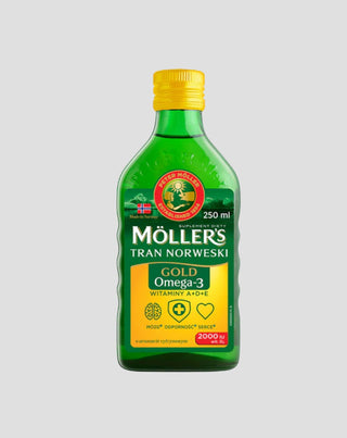 Gold Moller's Norwegian Tranium with lemon flavor with 2000 IU of vitamin D3 - 1