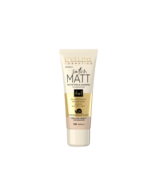 Mattifying Foundation No. 102 Vanilla with Filtered Snail Mucus Satin Matt Eveline