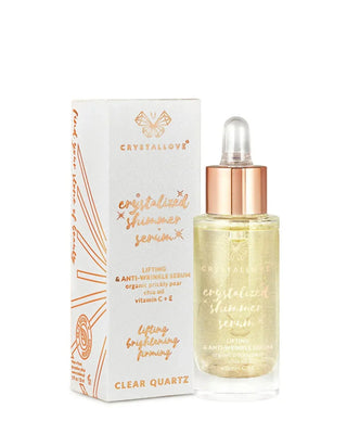 Mountain Crystal and Prickly Pear Facial Serum - Clear Quartz Shimmer Serum Crystallove