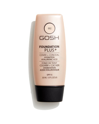 Gosh FOUNDATION PLUS+ Ivory covering and corrective fluid with a satin finish