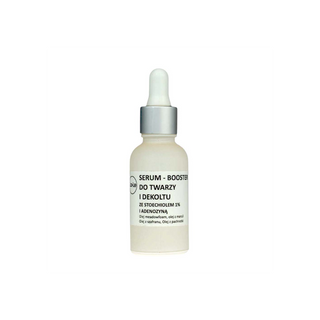 Facial serum-booster with stoechiol and adonisin with broad spectrum action La-Le
