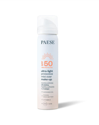 Ultralight makeup protection mist with SPF50 sunscreen by Paese