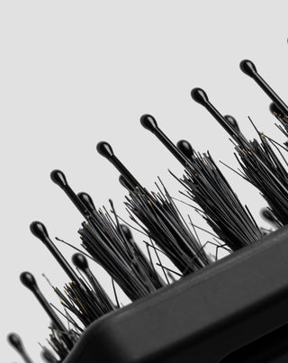 Nutridome hairbrush with natural bristles