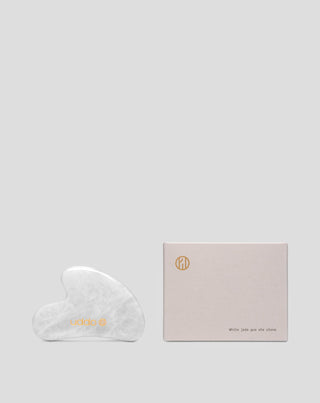 White Jade Gua Sha Stone for face Massage, Reducing Swelling, and Firming Uddo