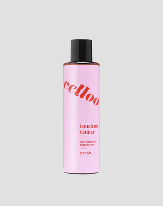 Celloo Touch Me Tender anti-cellulite body massage oil with a warming effect