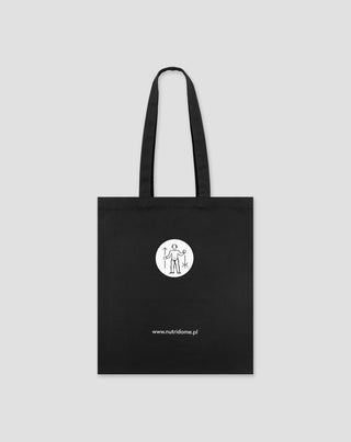 Nutridome eco-friendly black printed cotton shopping bag_2