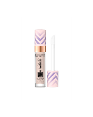 Waterproof Concealer with Hyaluronic Acid No. 02 Light Vanilla Porcelain Liquid Camouflage Eveline - 1