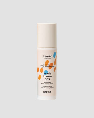Resibo Ready to wear 365 advanced face cream SPF 50 to slow down skin aging