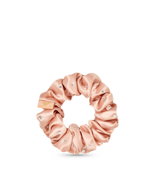 Crystal-Infused Silk Hair Tie – Rose Gold Crystallove - 3