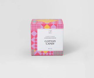 Mys vanilla and cotton candy scented soy candle in a ceramic pot - 1