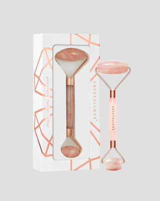 Facial massager with rose quartz Rose quartz roller - the stone of love Crystallove - 1